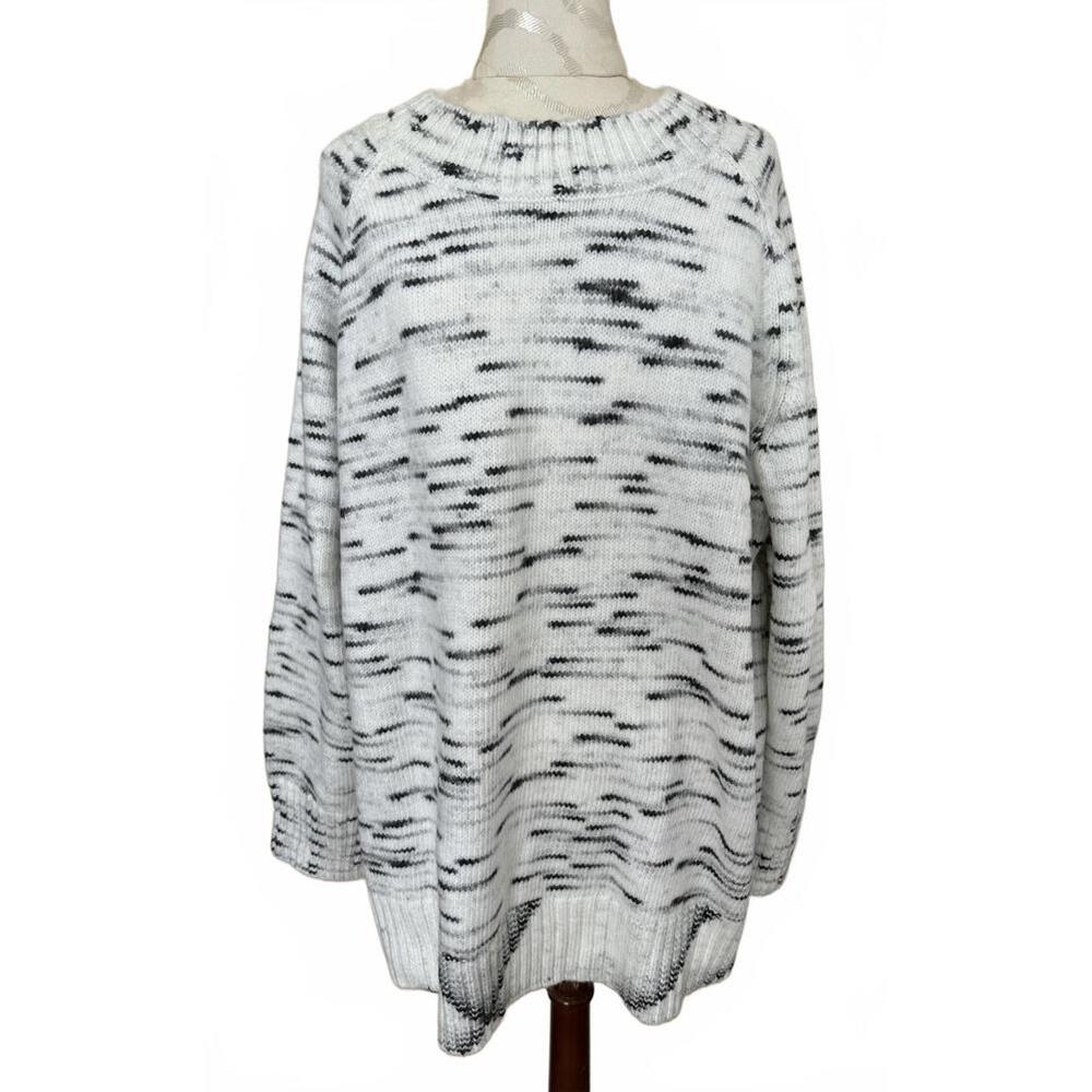Architect Women Knit Sweater Black White Oversized Soft 3X